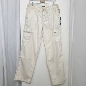 True Religion Cream Cargo Pants with Sturdy Cotton Blend